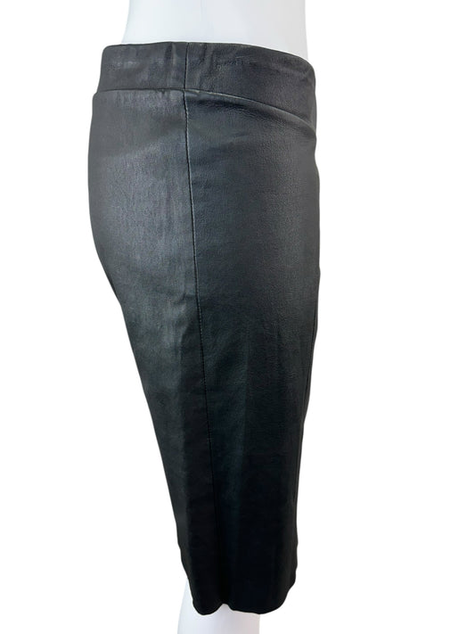 joie Black Genuine Leather Pencil Skirt Size M
