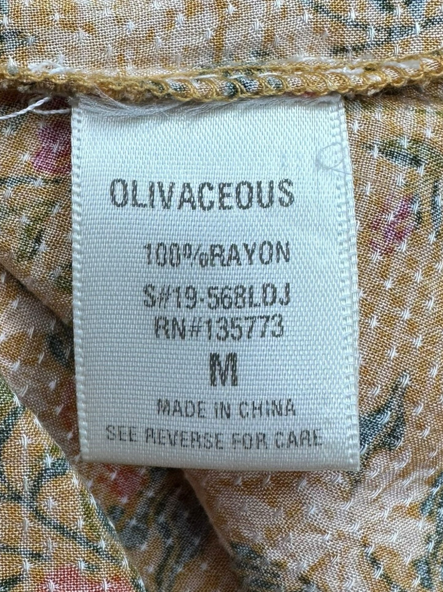 Olivaceous Multicolor Floral Casual Maxi Dress Size M