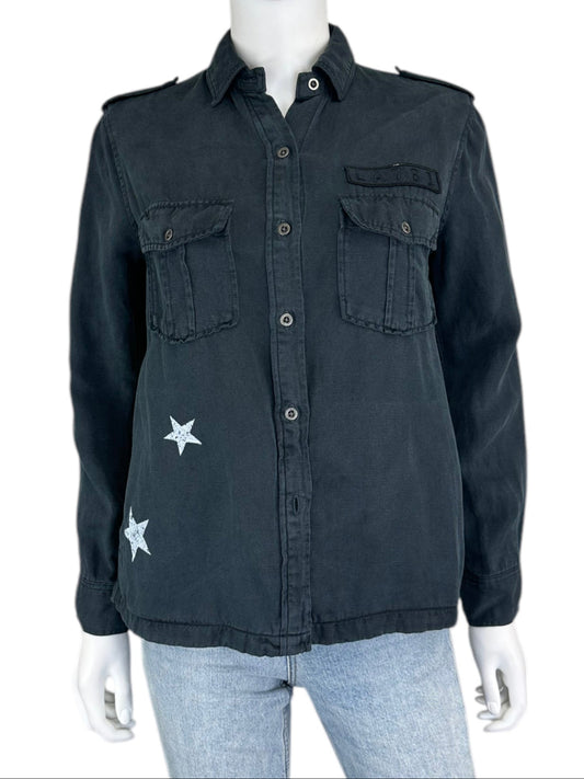 Rails Gray Utility Casual Button-down Jacket Size XS