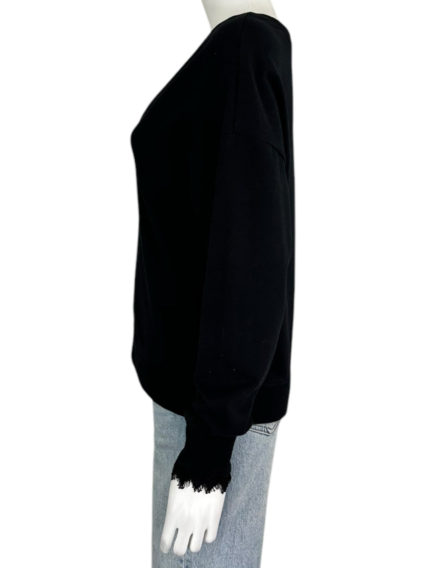 sundays Black Lace Crewneck Size M