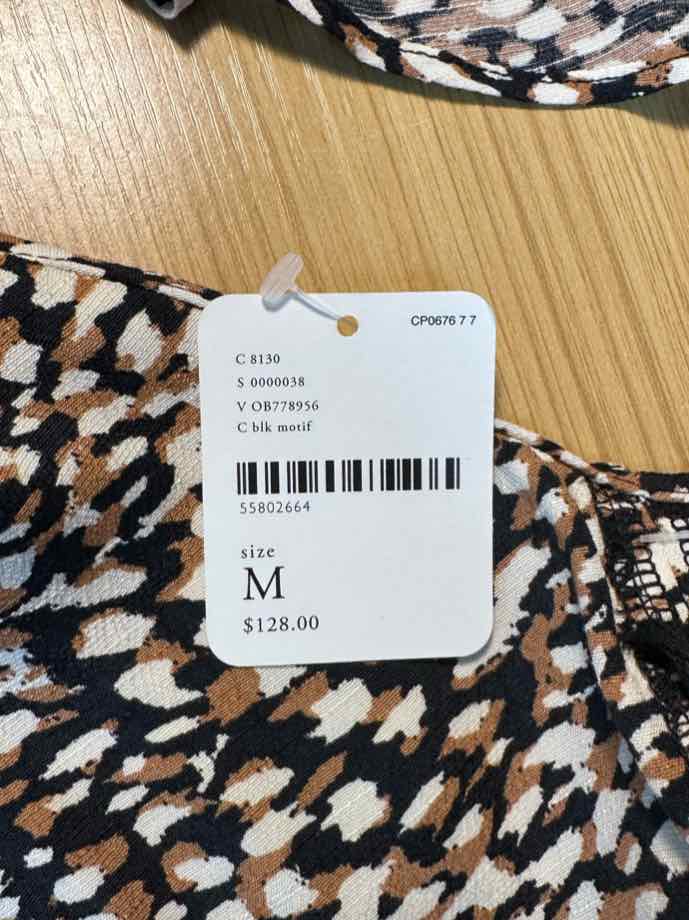 Free People NWT Leopard Print Wrap Dress Size M