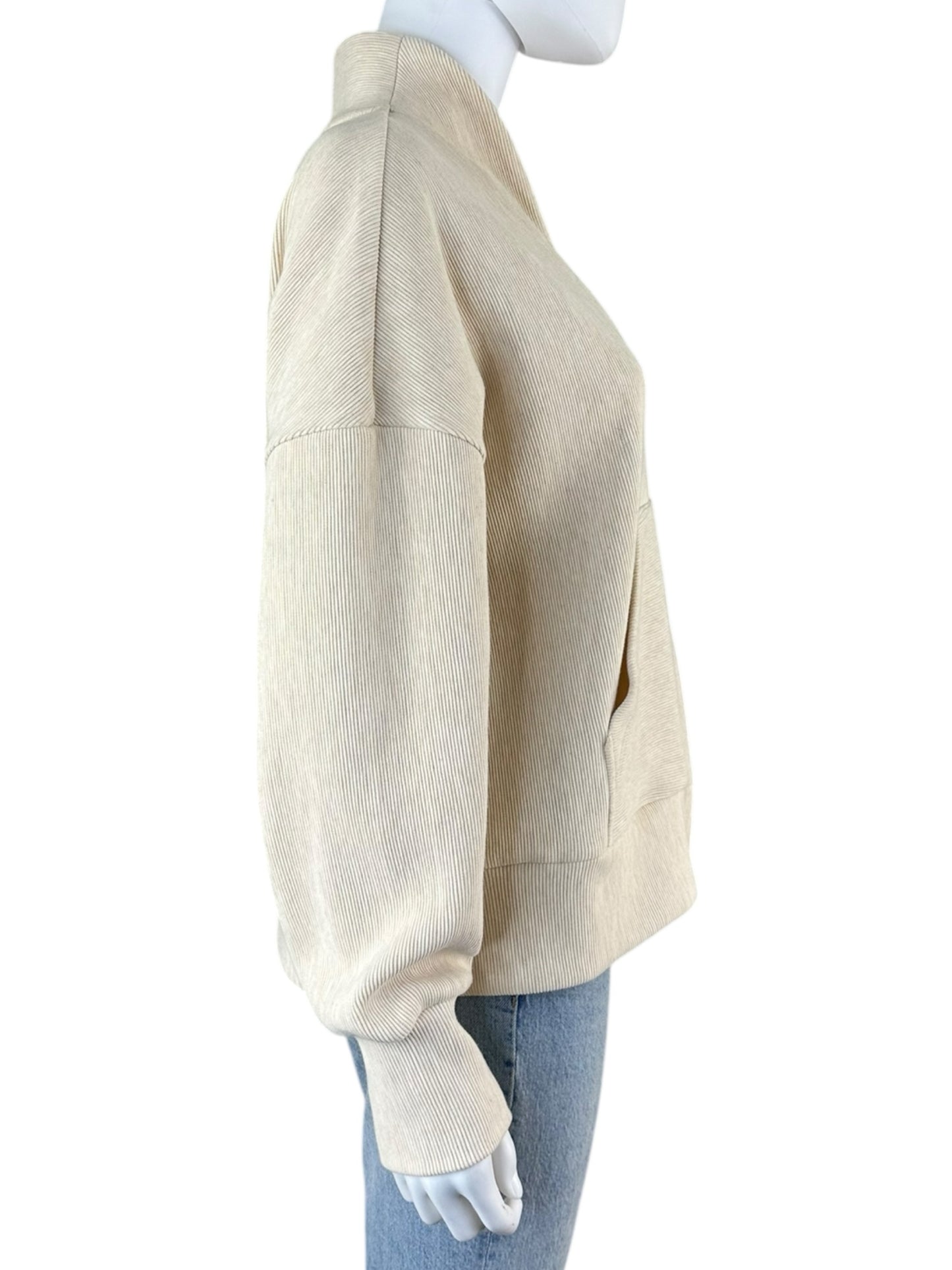 VARLEY Cream Rosanne Zip Through Sweat Jacket Size M