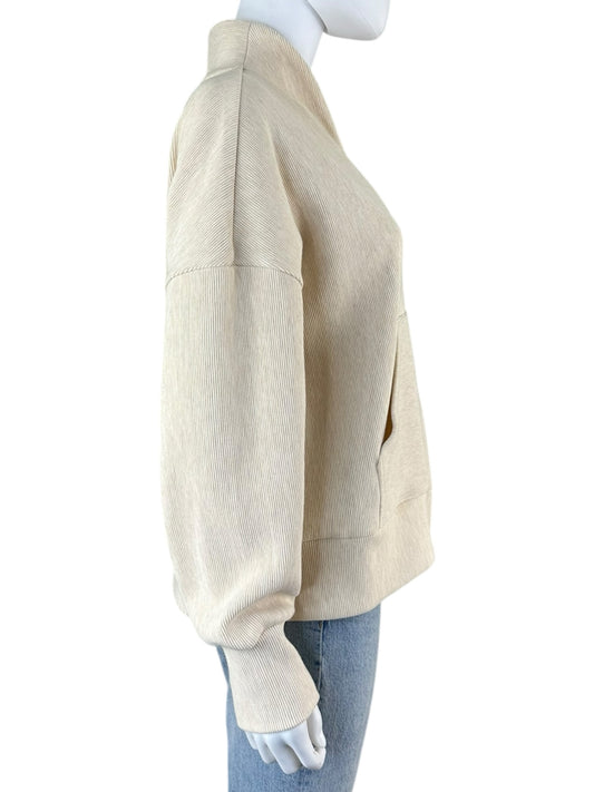 VARLEY Cream Rosanne Zip Through Sweat Jacket Size M