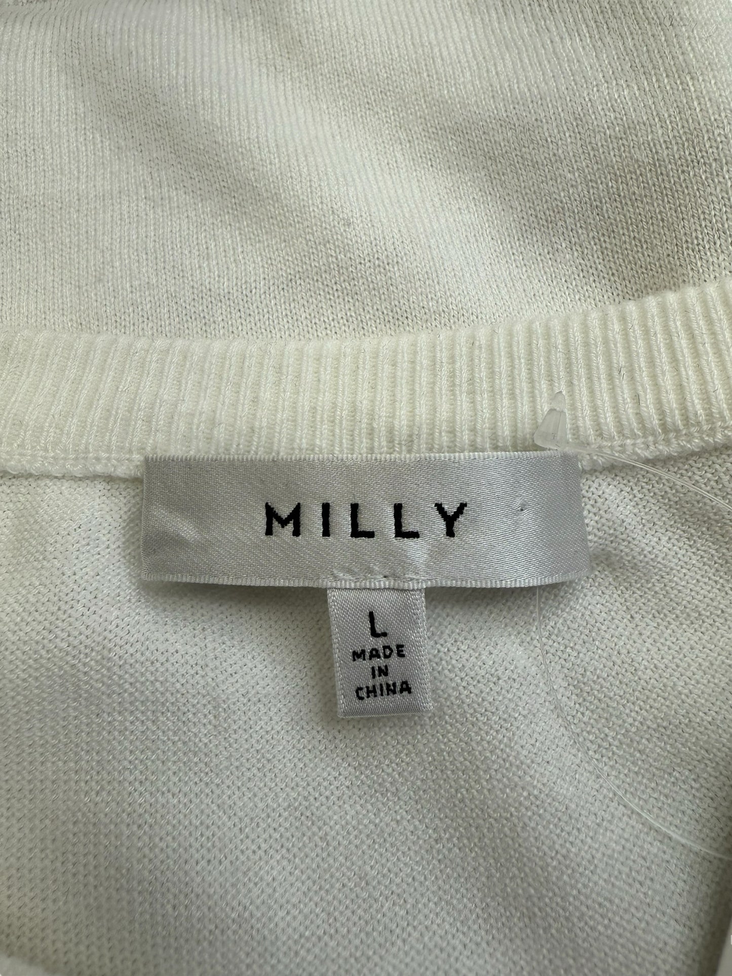 MILLY White LOVE Sweater Size L