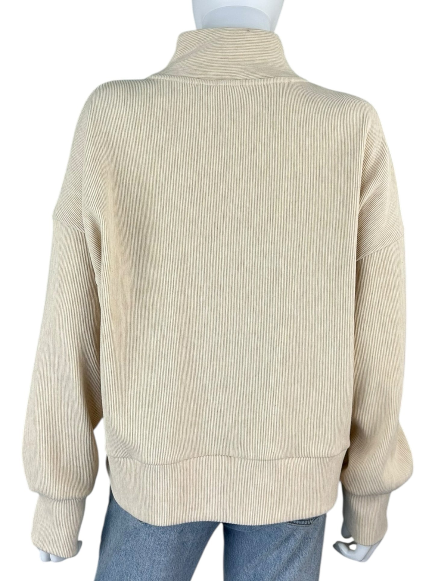 VARLEY Cream Rosanne Zip Through Sweat Jacket Size M