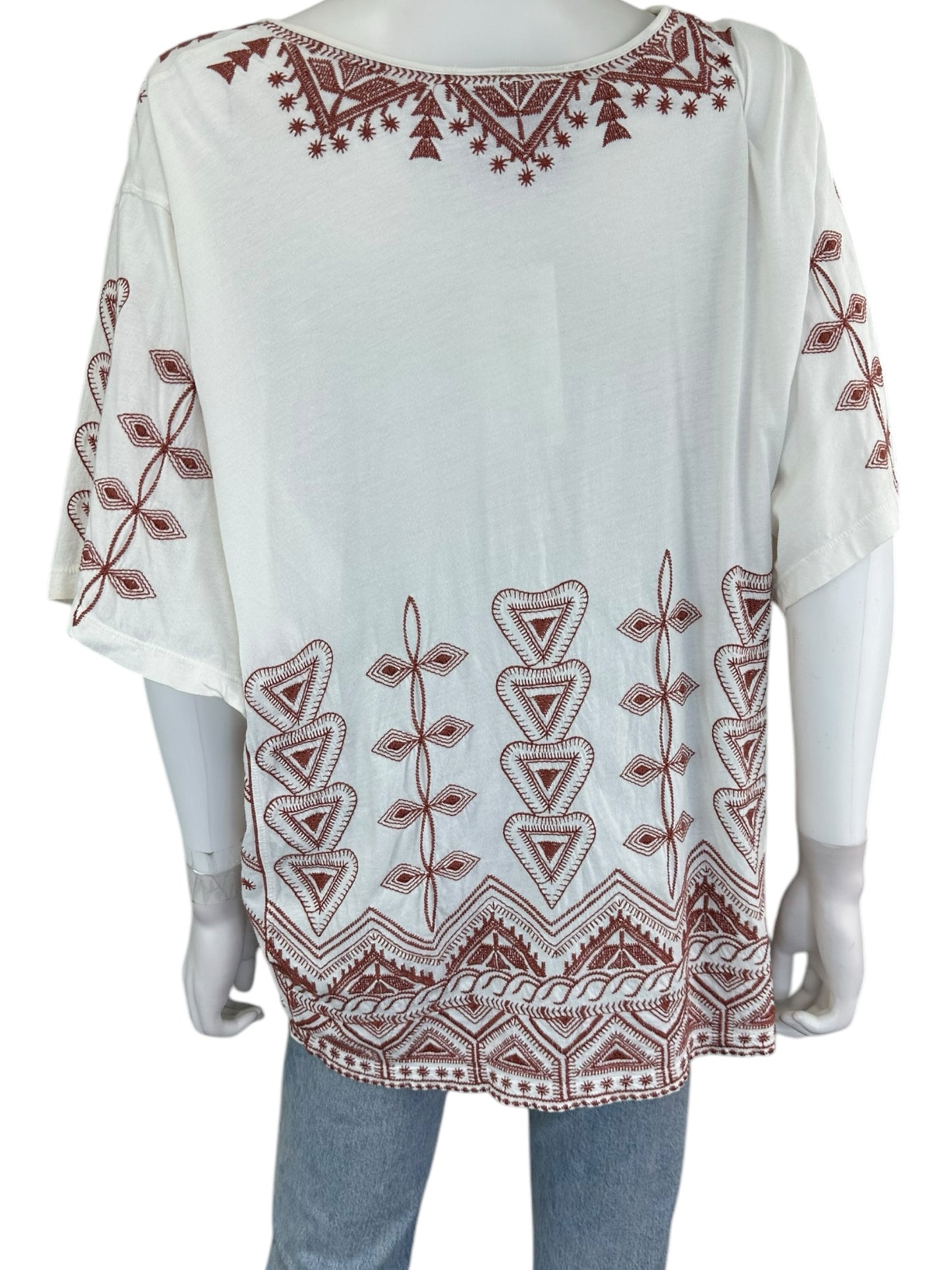 Johnny Was Chevron Knit Top Size XL