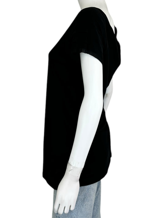 Laurel Black 100% Silk Blouse Size 10