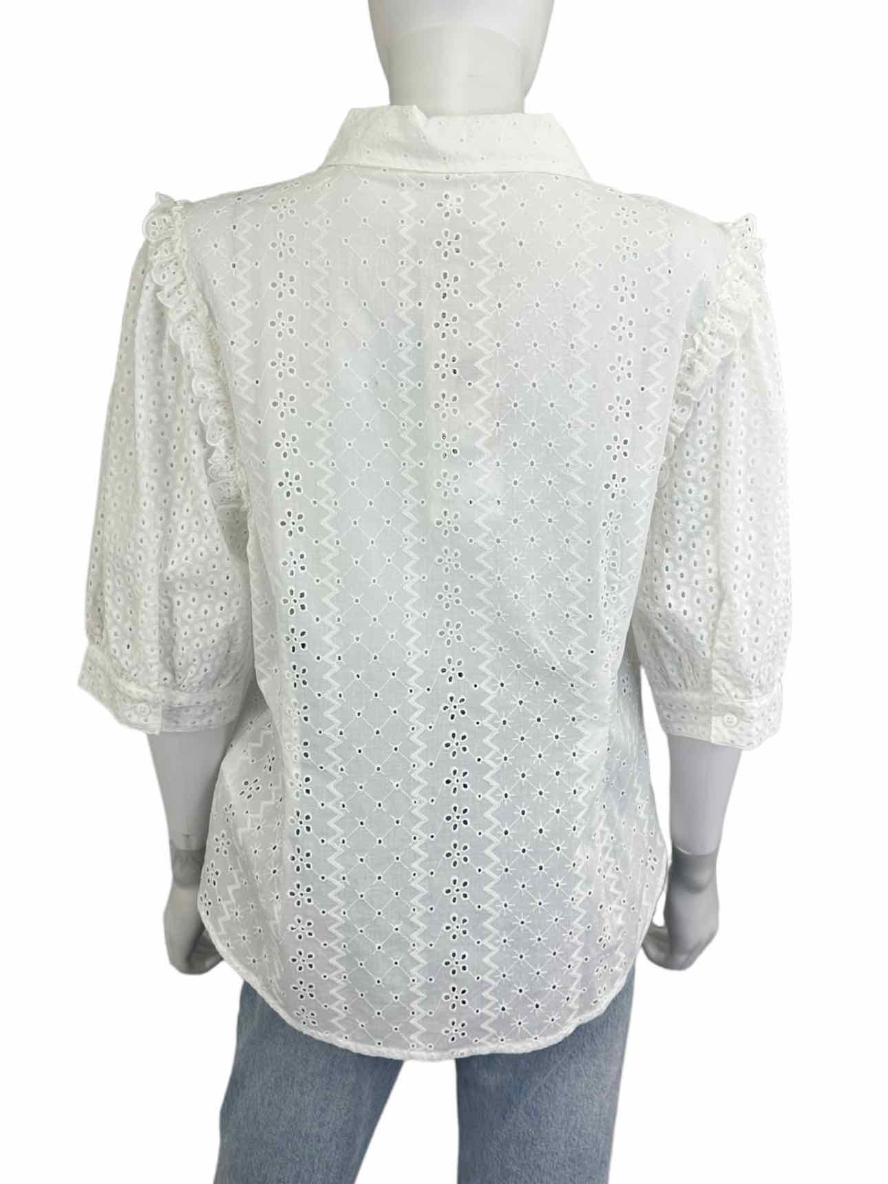 Splendid Size White Eyelet Button Down Size XL