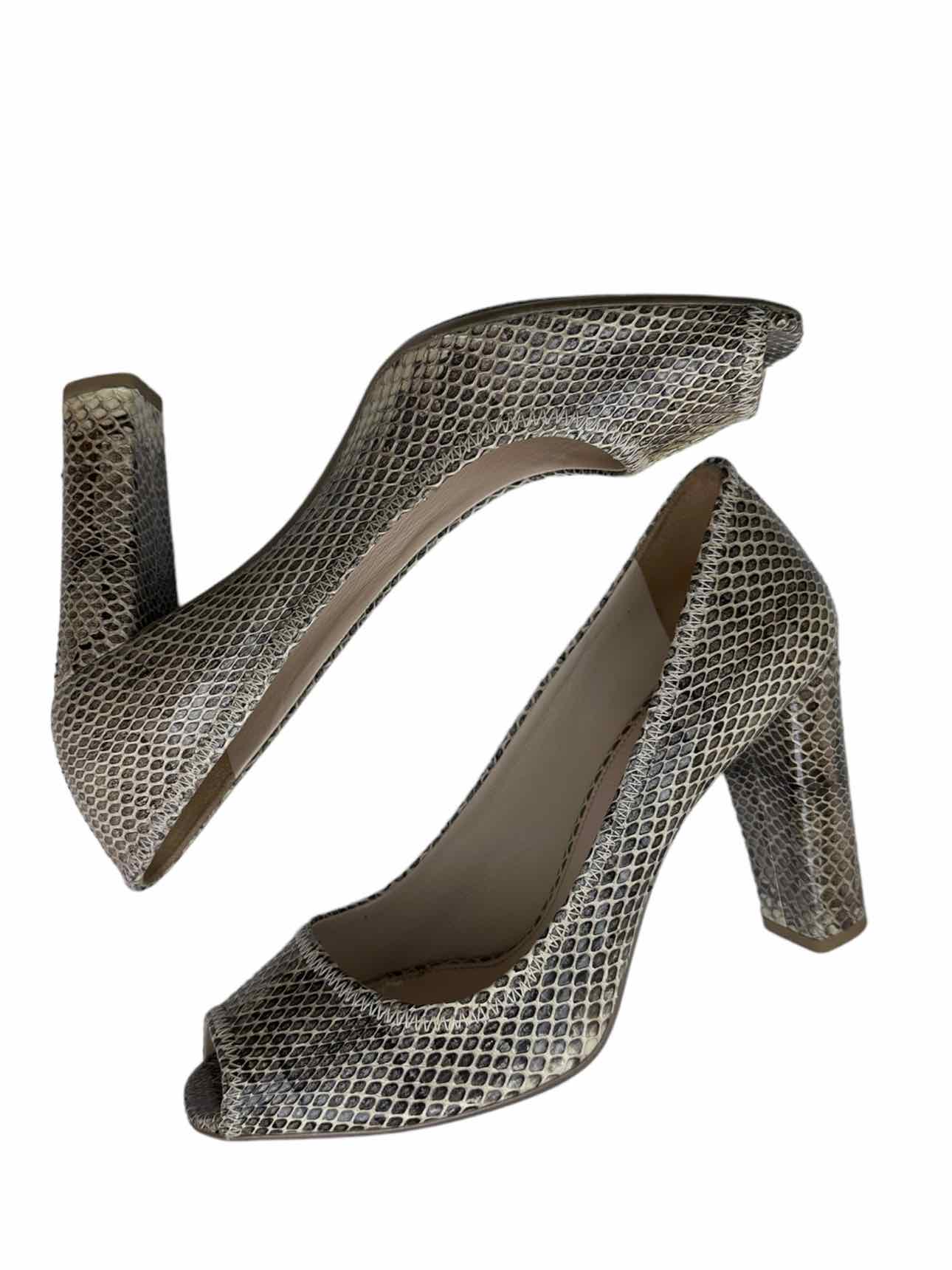 PRADA Donna Miele Genuine Snakeskin Pumps Size 37.5