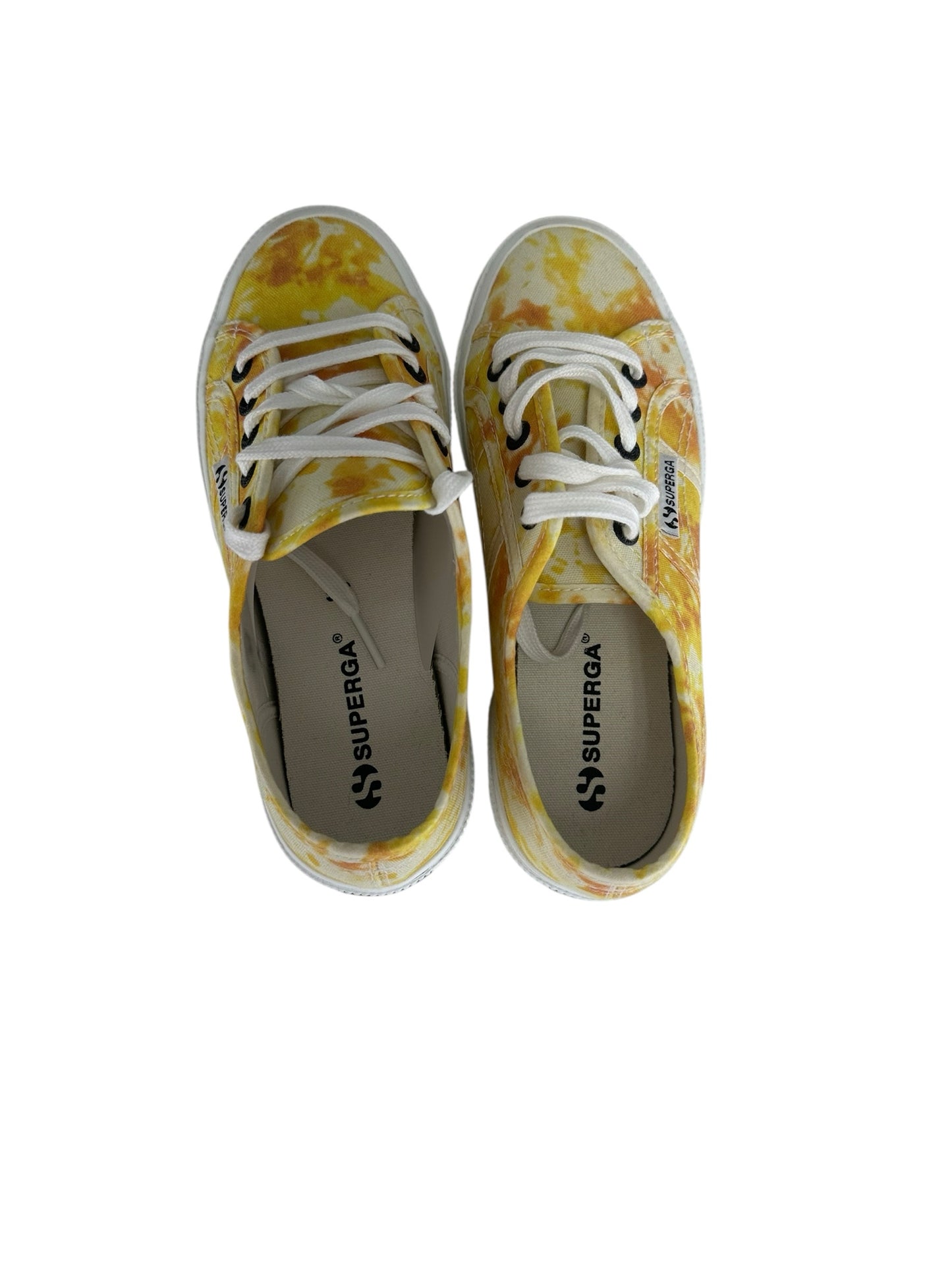 SUPERGA Yellow Tie Dye 2750 Sneakers Size 36