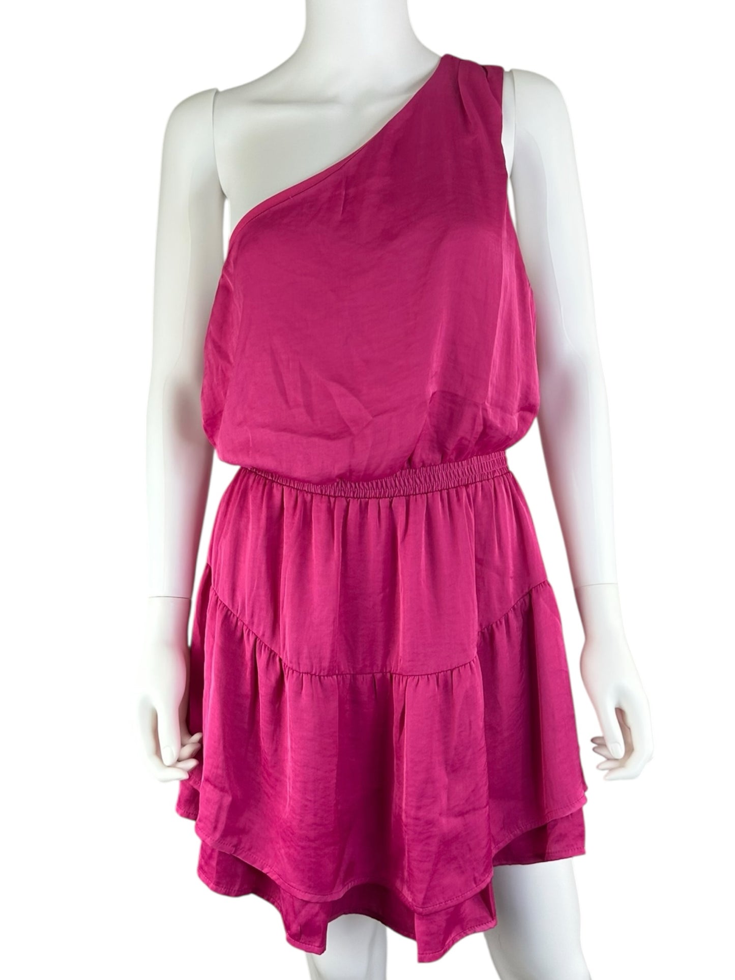 STEVE MADDEN NWT Hot Pink One Shoulder Dress Size M