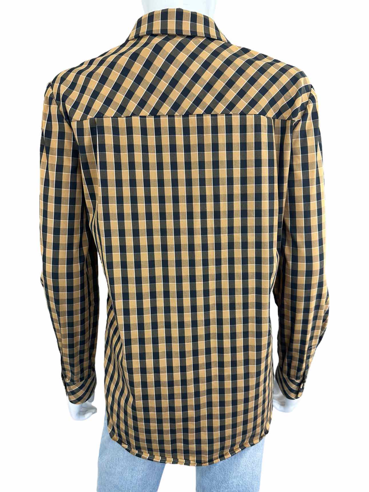 LAFAYETTE 148 NEW YORK Black and Brown Checkered Button Down Size S