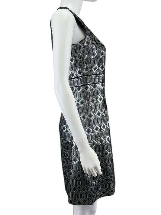 Tory Burch Silver Ryanne Cocktail Dress Size 2