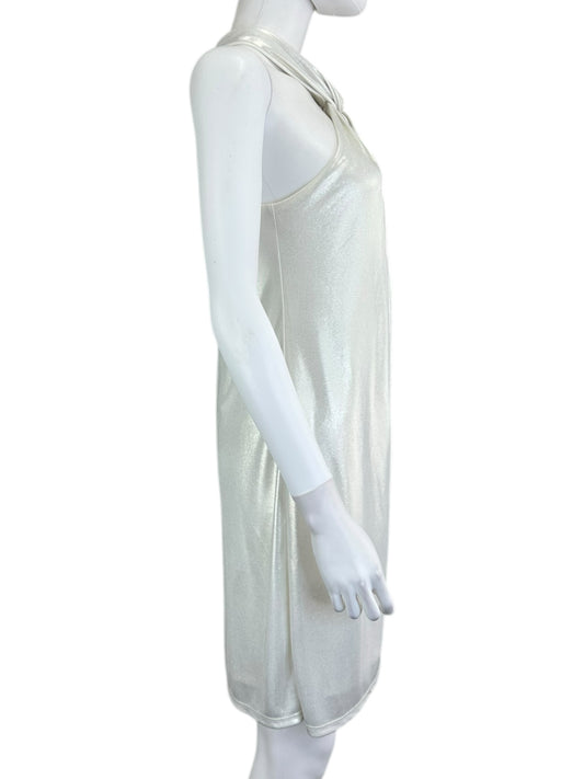 HALSTON HERITAGE Champagne Shimmer Cocktail Dress Size M