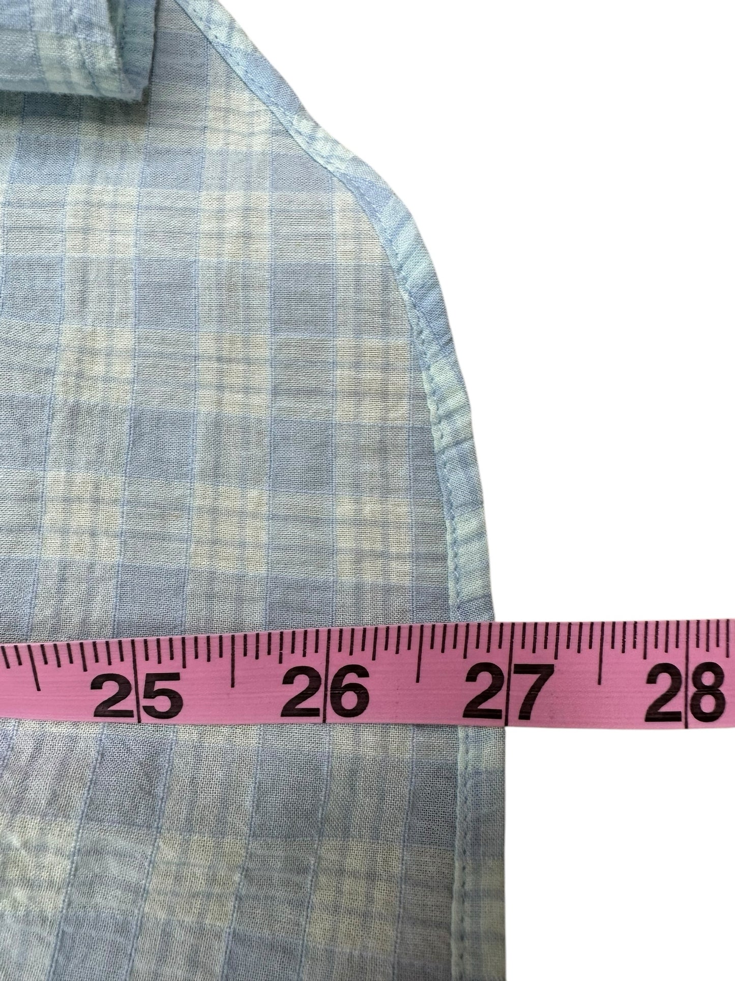Eddie Bauer NWT Teal Plaid Button-Down Shirt Size M