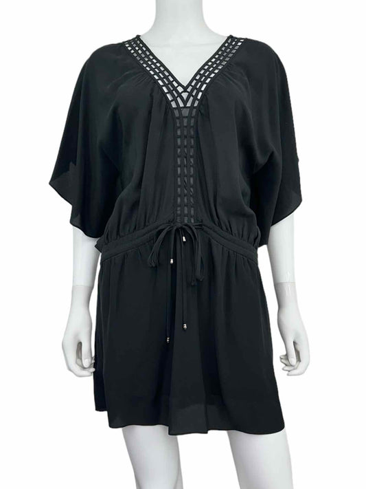 LEIFSDOTTIR Black 100% Silk Mini Dress Size 2