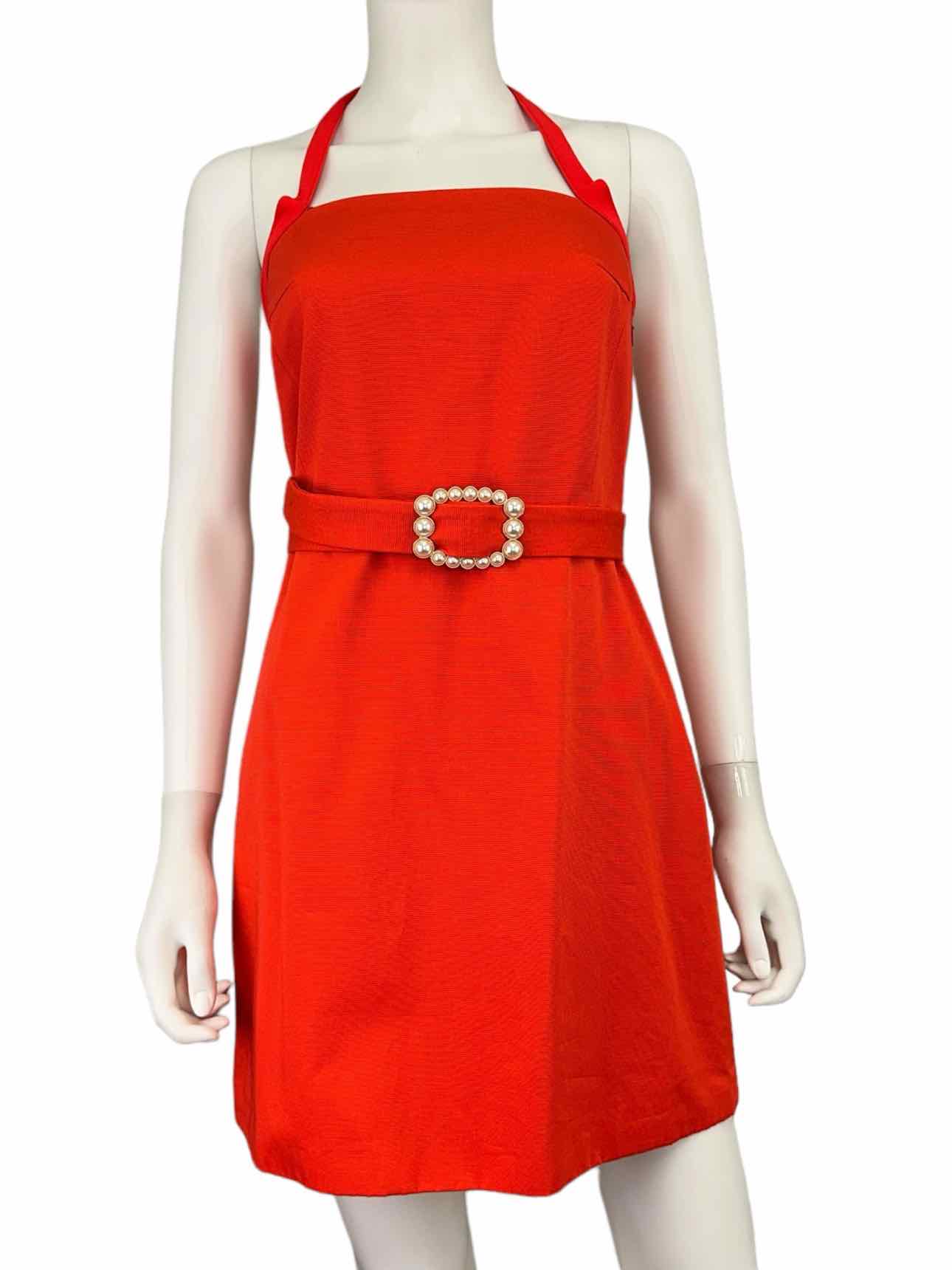 Tara Jarmon Red Halter Mini Cocktail Dress Size XS