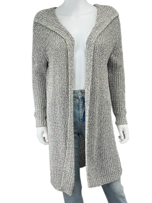 one grey day Gray Cotton Blend Duster Cardigan Size S