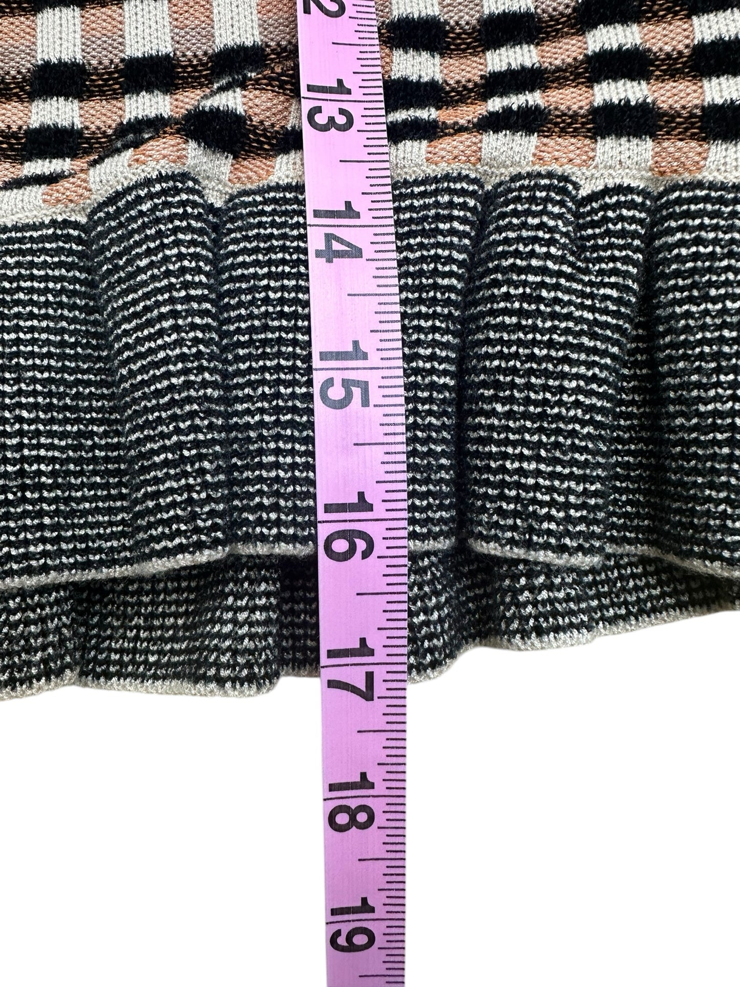 ULLA JOHNSON Brown Plaid Sweater Top Size S