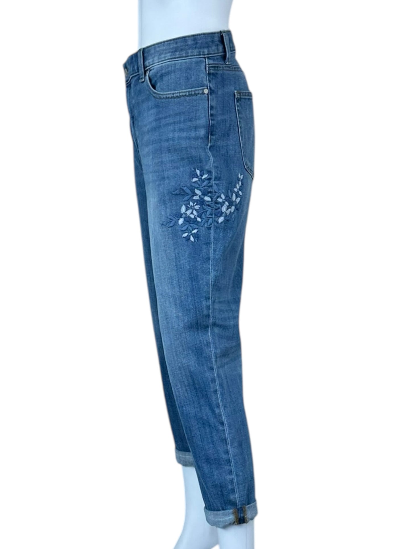 Talbots Flawless Girlfriend Embroidered Jeans Size 14