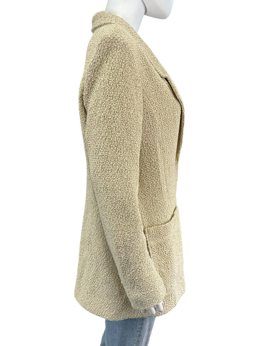 Iris Setlakwe Tan Linen Knit Blazer Size 12