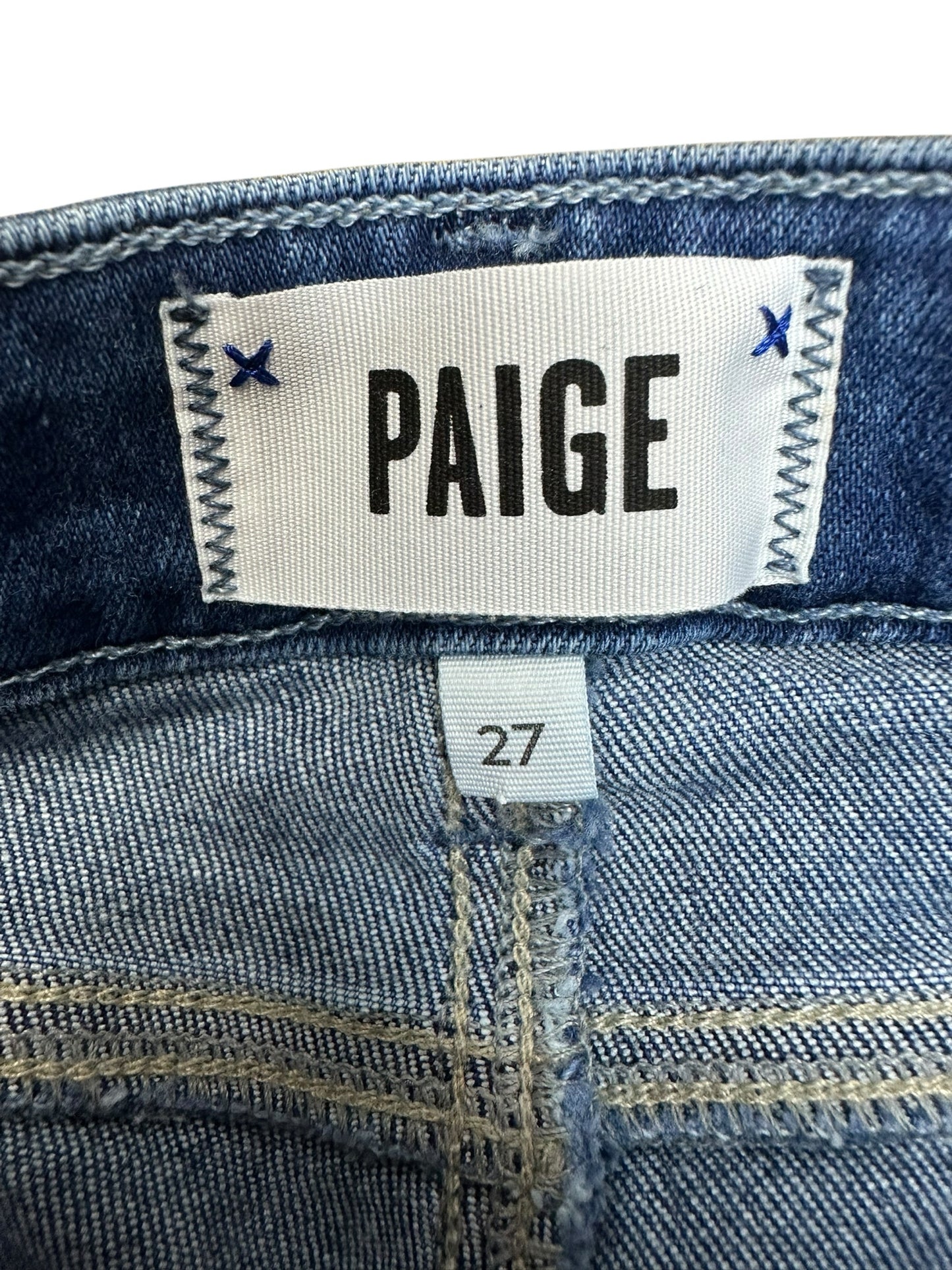 PAIGE Blue Skyline Skinny Crop Jeans Size 27