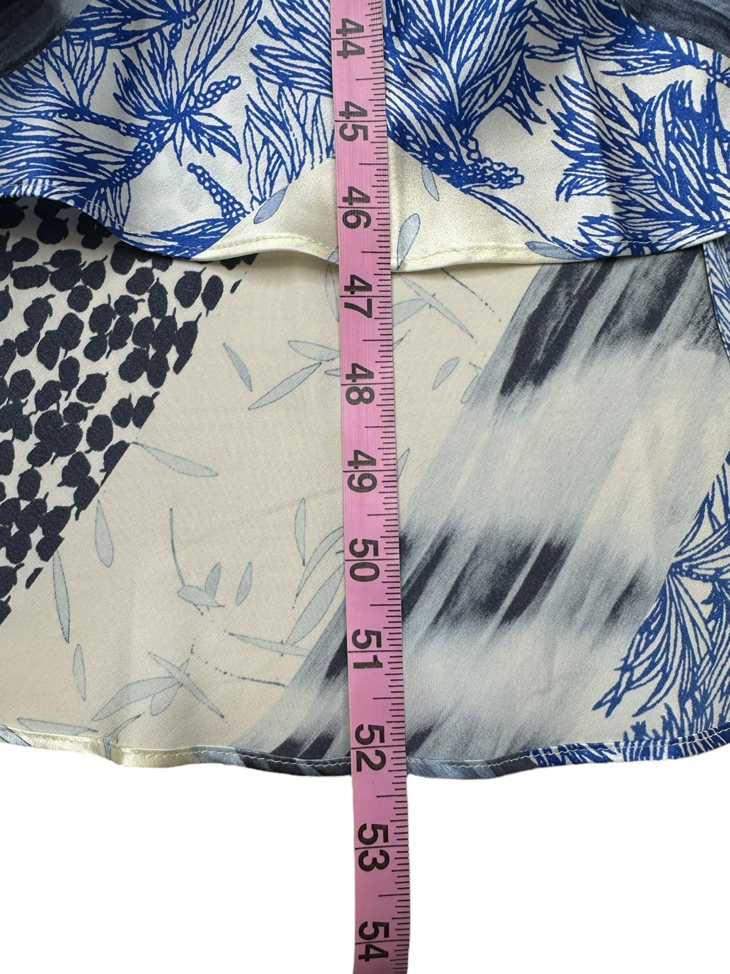 BANANA REPUBLIC NWT Blue Silk Belay Maxi Halter Dress Size M