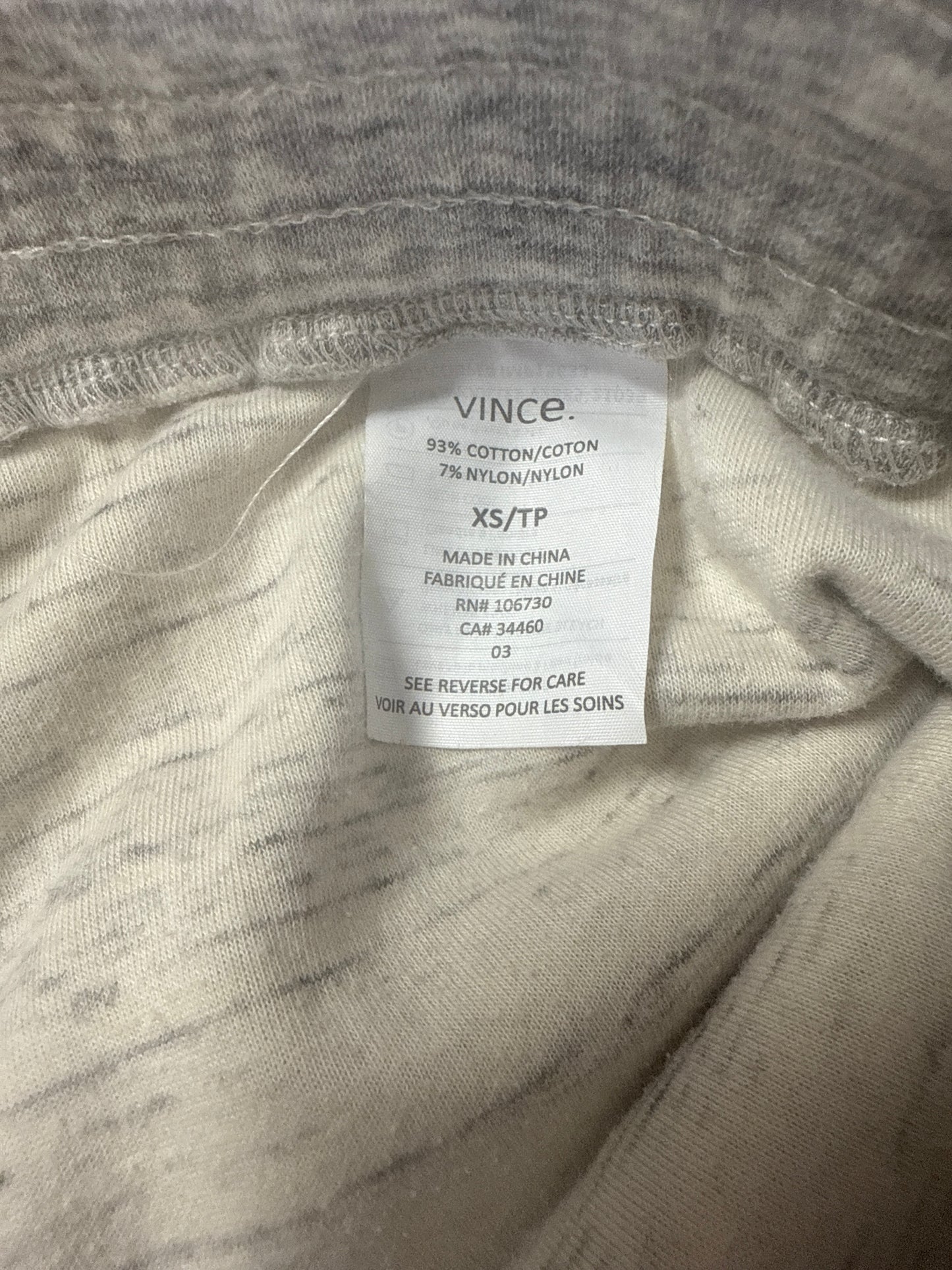 vince. Gray Sweat Pants Size XS