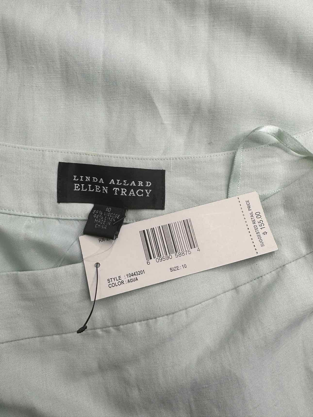 LINDA ALLARD NWT Pastel Green Linen Skirt Size 10
