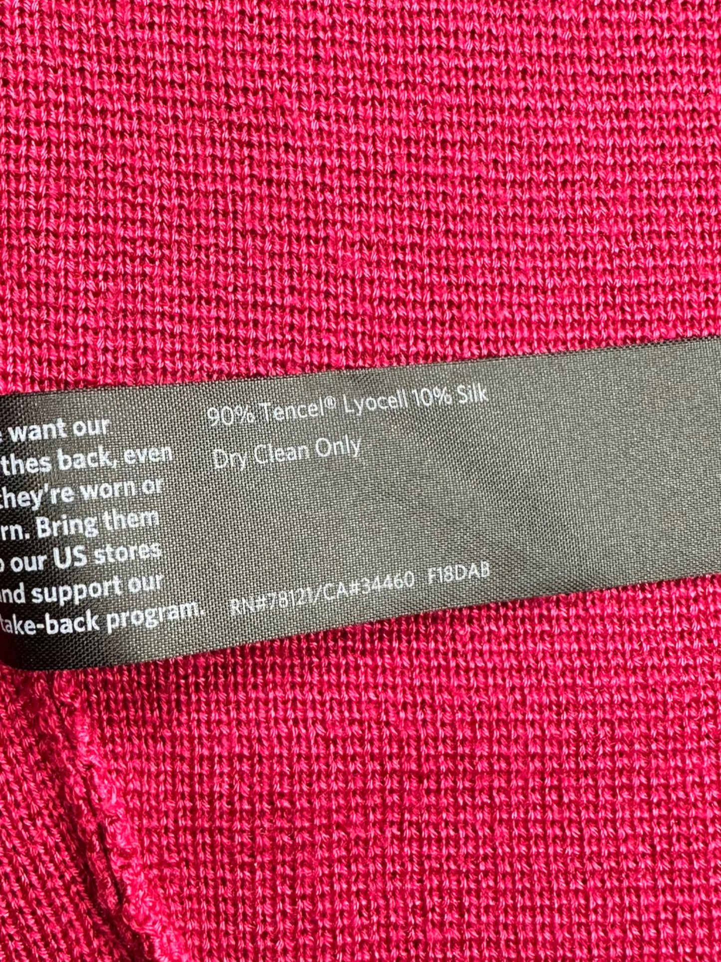 EILEEN FISHER Pink Silk Blend Cardigan Size S