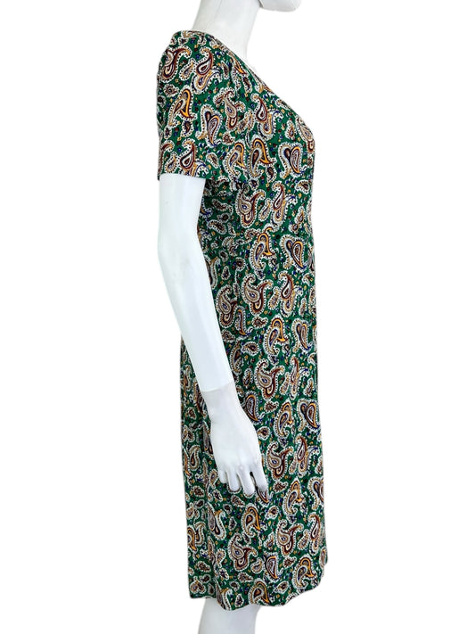 Maeve Green Paisley Mini Dress Size 10