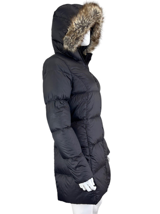 Eddie Bauer Black Down Quilted Puffy Coat Size S