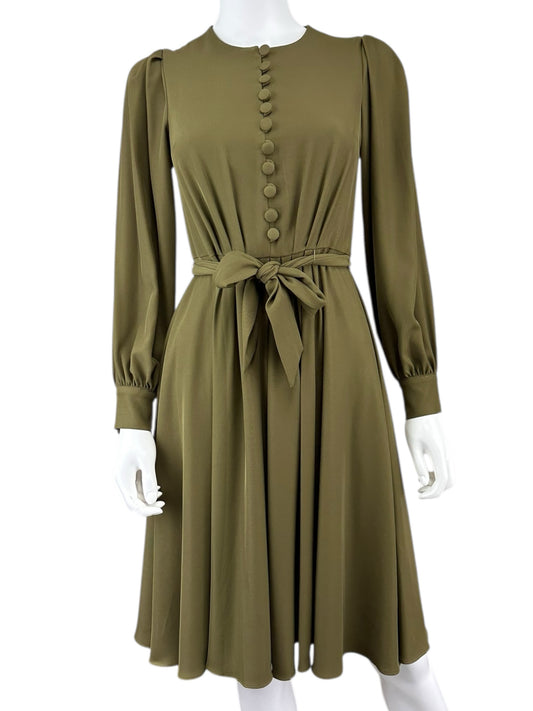 Gal Meets Glam Olive Midi Dress Size 0