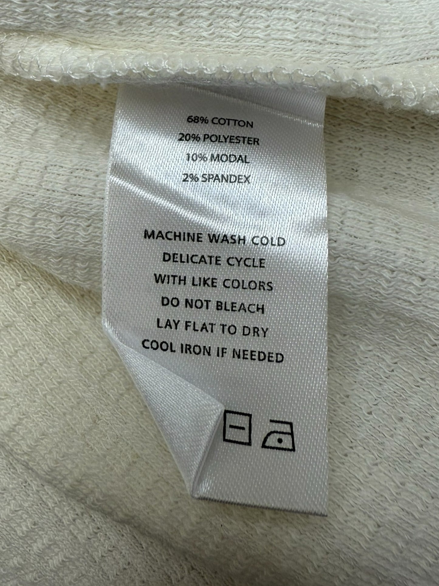LILLA P Ivory Kangaroo Pocket Hoodie Size S