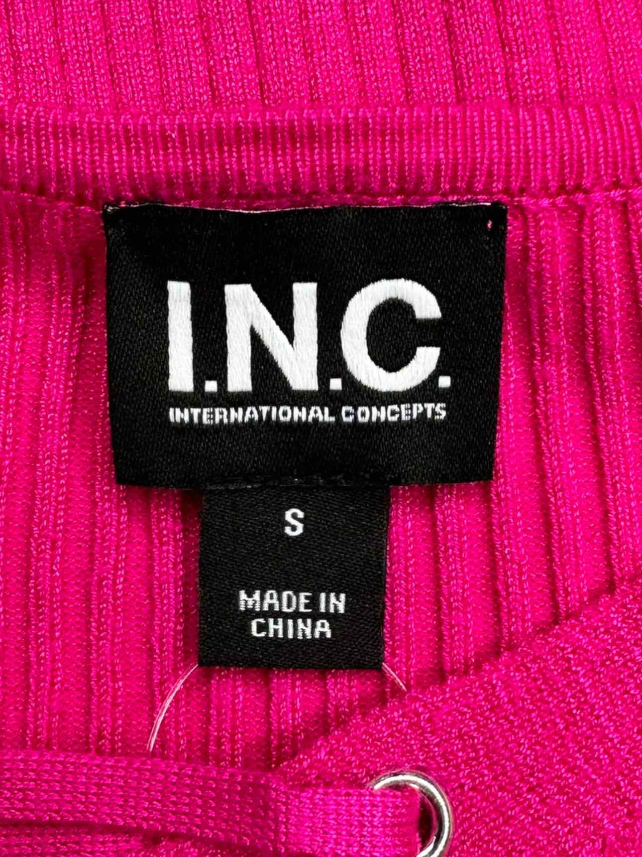 I.N.C. NWT Pink Asymmetrical Lace Up Sweater Size S