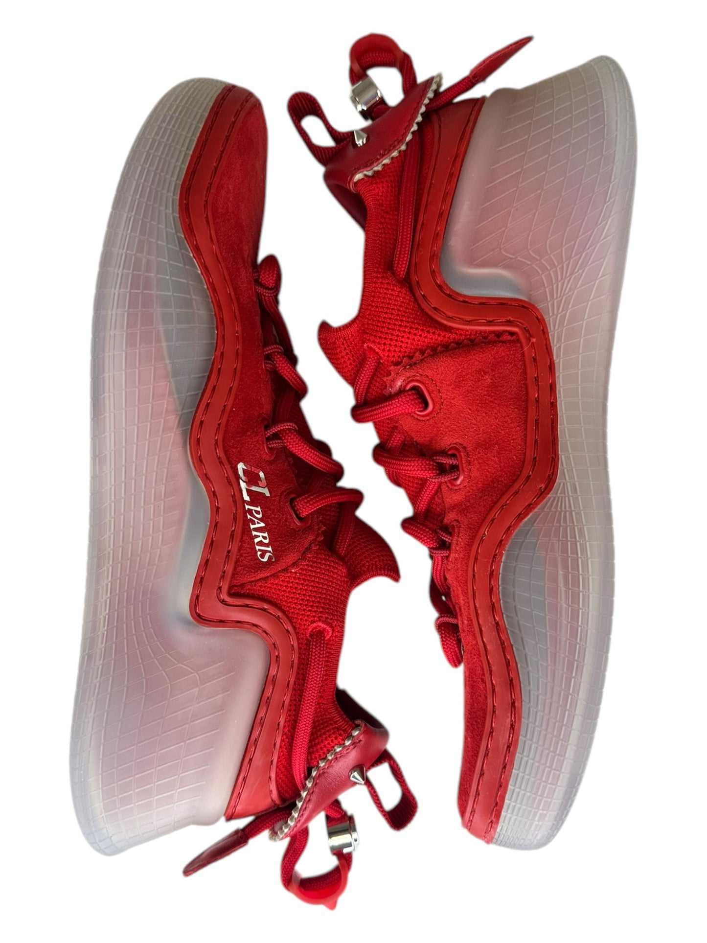 Christian Louboutin Red Arpoador Suede Sneakers Size 37