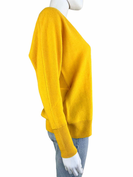 CYNTHIA ROWLEY Yellow 100% Cashmere Sweater Size M
