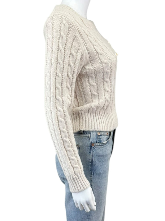 Sadie & Sage NWT Cream Lulu Embroidered Daisy Sweater Size XS