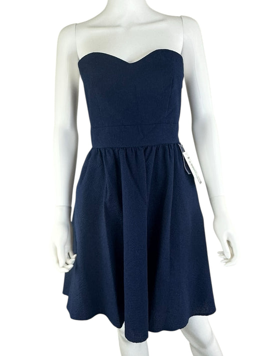 Lauren James NWT Navy SAVANNAH Strapless Mini Dress Size S