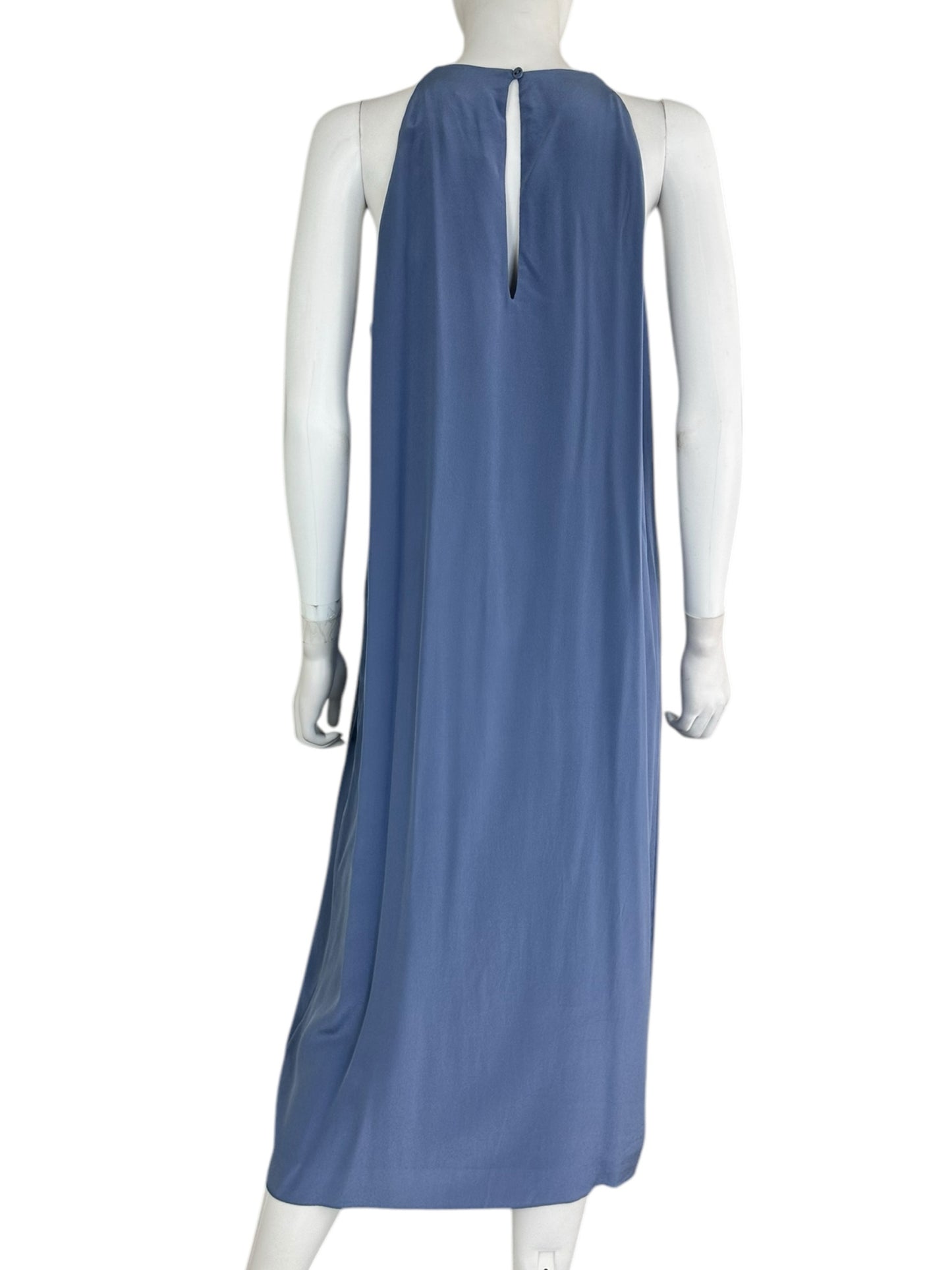joie 100% Silk Blue Halter Maxi Dress Size L