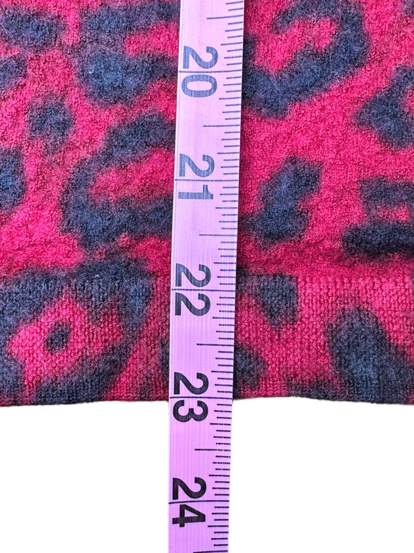 Talbots Red and Black Leopard Print Cardigan Size 2X