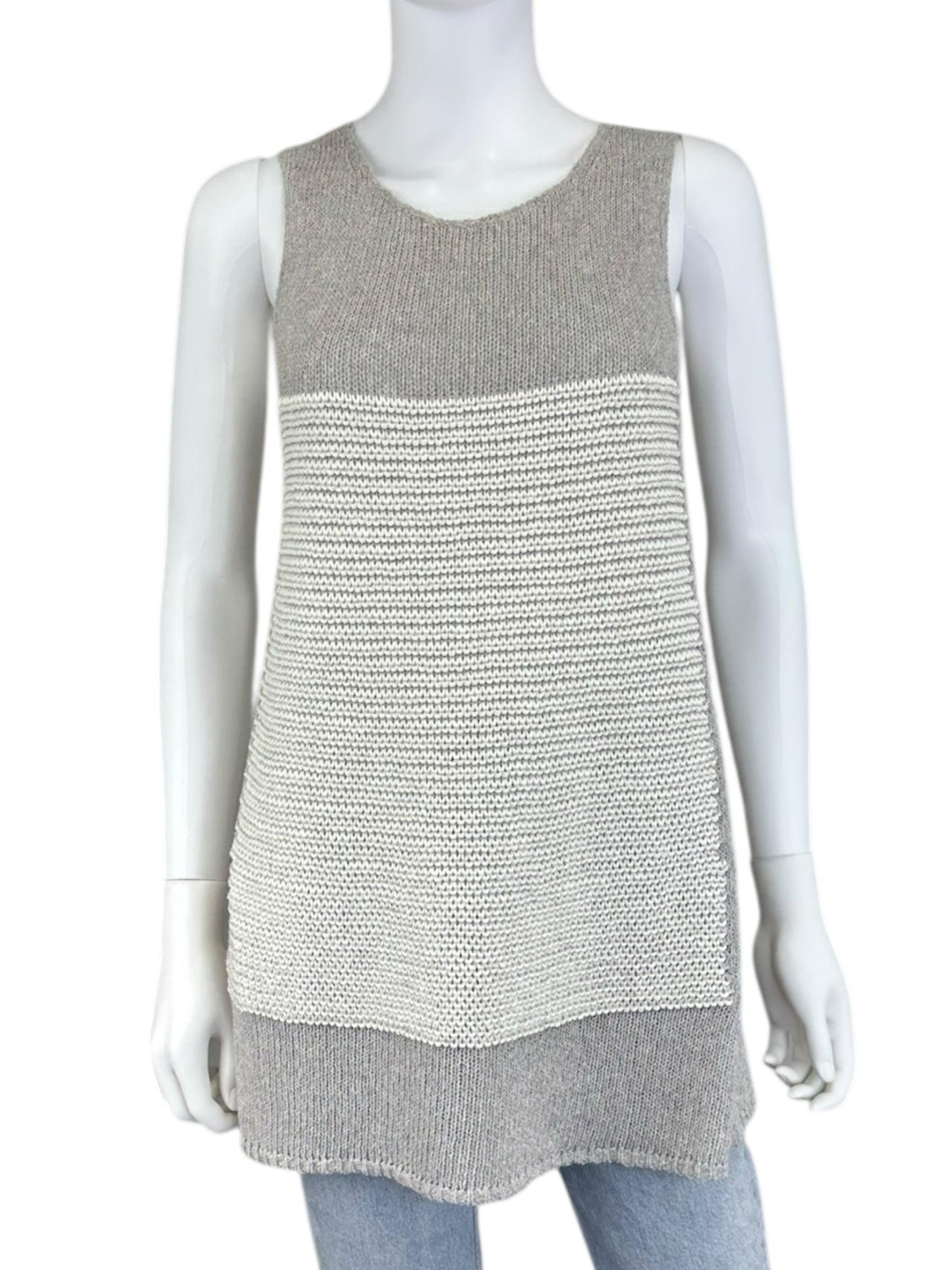 LAFAYETTE 148 NEW YORK Grey Knit Tank Size M