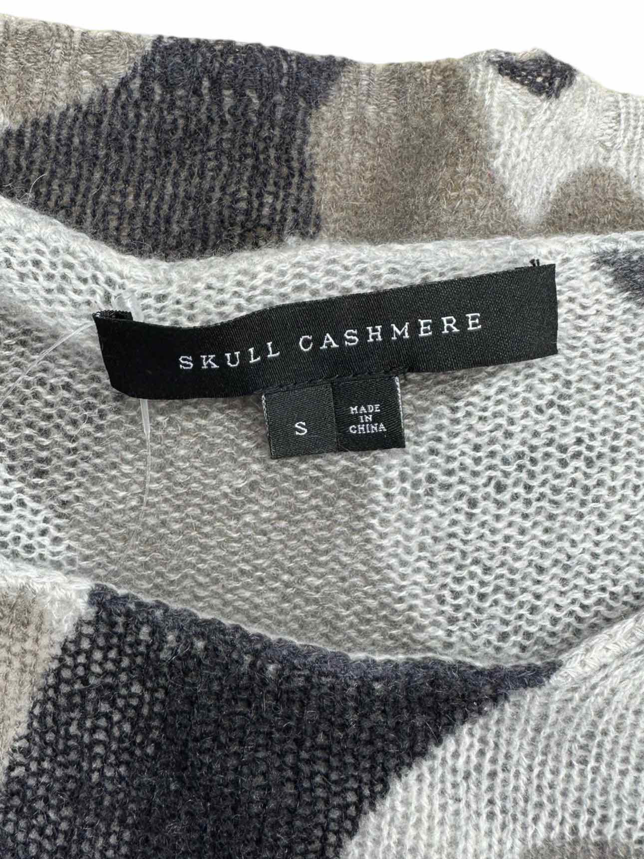 SKULL CASHMERE Gray Camoflauge Cashmere Sweater Size S