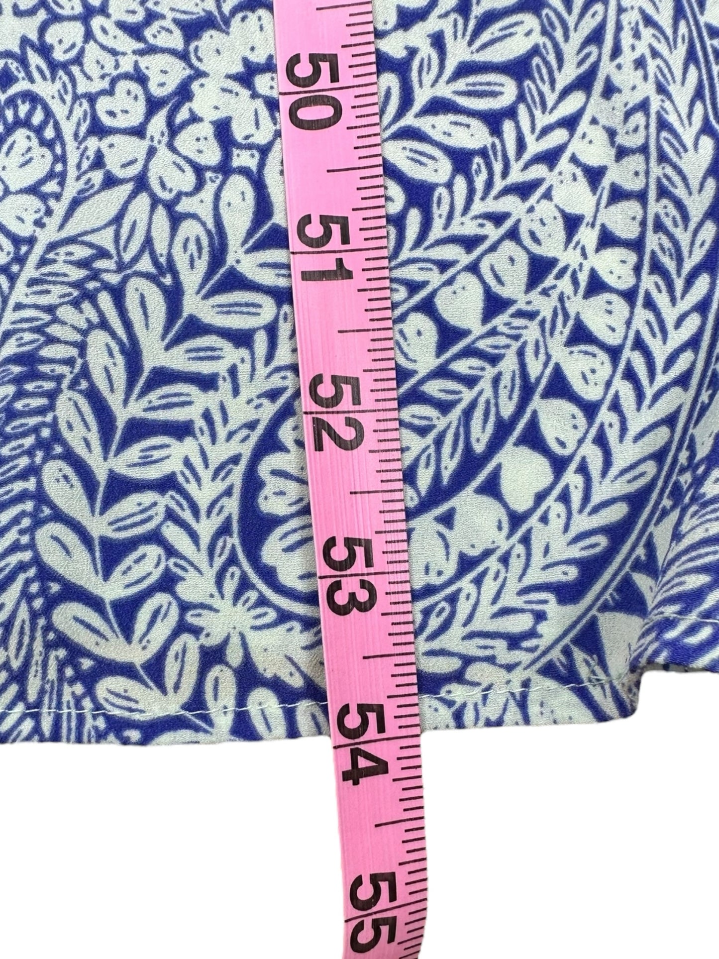 Talbots Blue and Mint Patterned Maxi Dress Size S