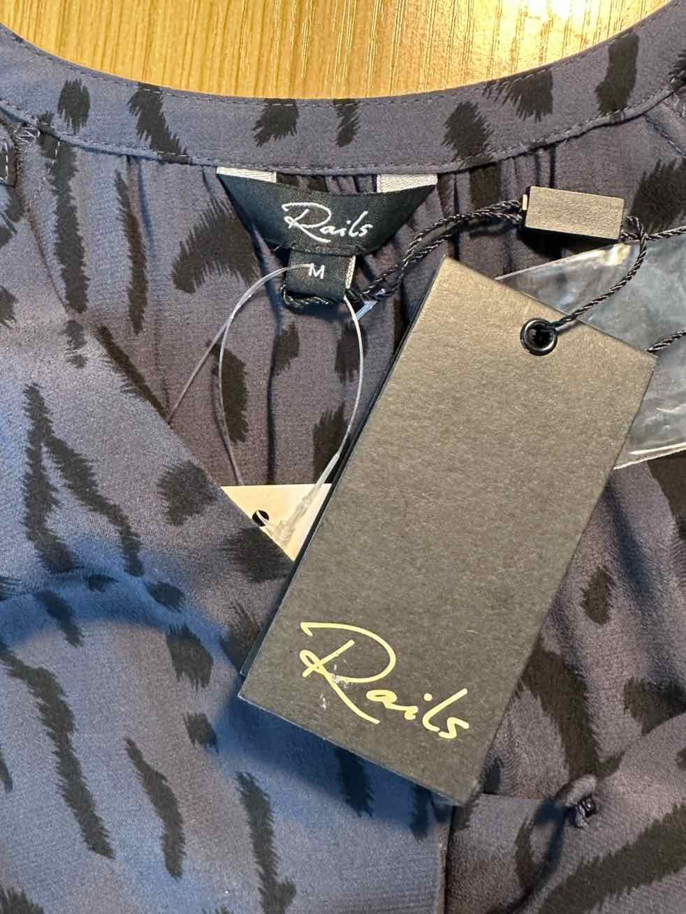Rails NWT Black Leopard Print Size M