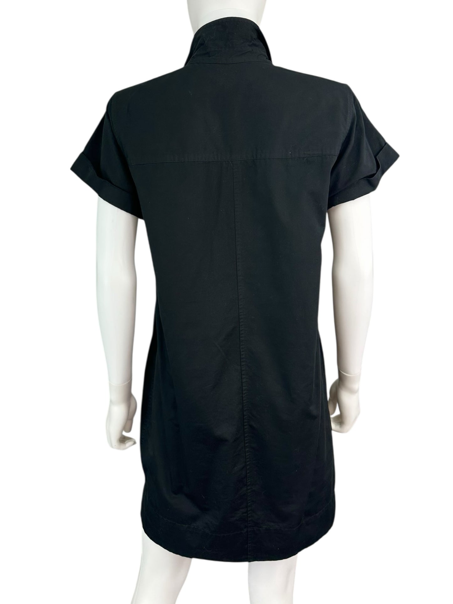 J. Crew Black 100% Cotton Shirt Dress Size MP