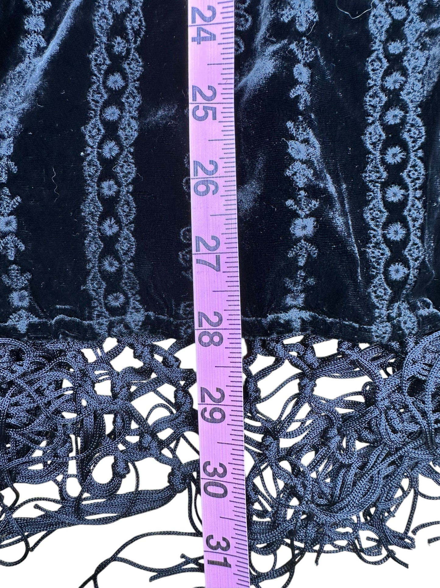 Johnny Was Black Velvet Kimono Size M