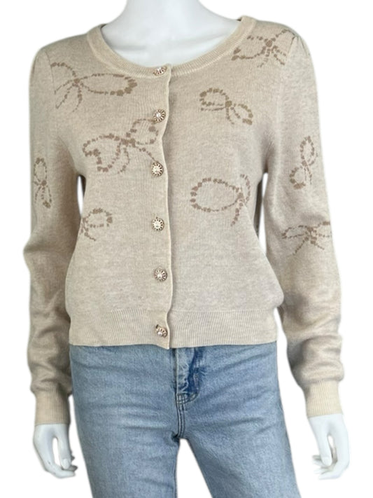 heartloom NWT LINDEN Bow Detail Sweater Cardigan Size M