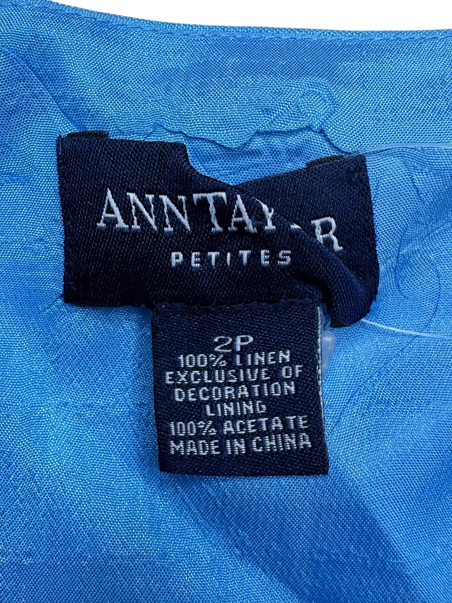Ann Taylor 100% Linen Casual Dress Size 2P