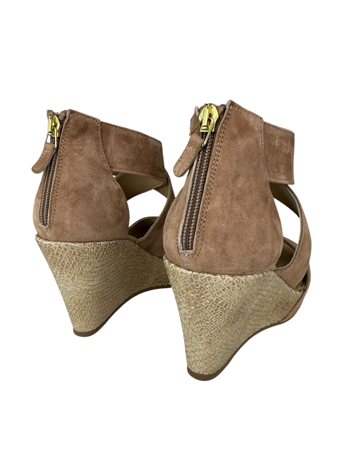 CORDANI Brown Suede Shimmer RAVI Platform Sandal Size 39